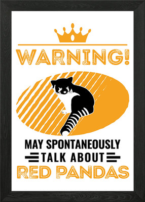 Red Panda Lover Framed Wall Art Poster Canvas Print Picture
