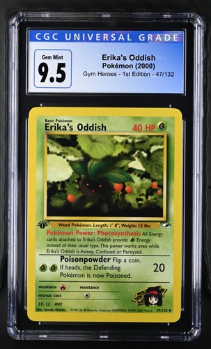 Erika's Oddish (1st Edition) graded CGC 10 for sale on eBay