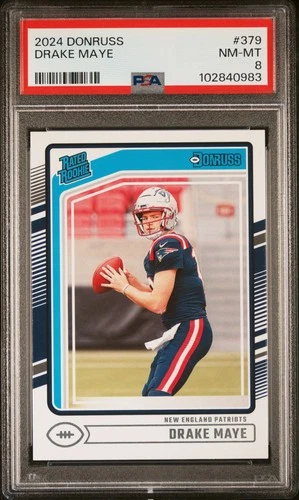 2024 PANINI DONRUSS #379 DRAKE MAYE ROOKIE RC PSA 8