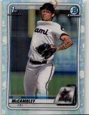 2020 Bowman Draft Zach McCambley Chrome Refractor #BD-112 Miami Marlins