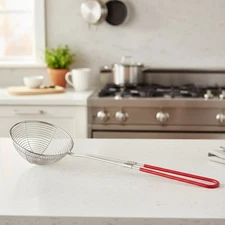 Dishwasher Safe 304 Stainless Steel Spider Strainer for Quick Cooking Efficiency