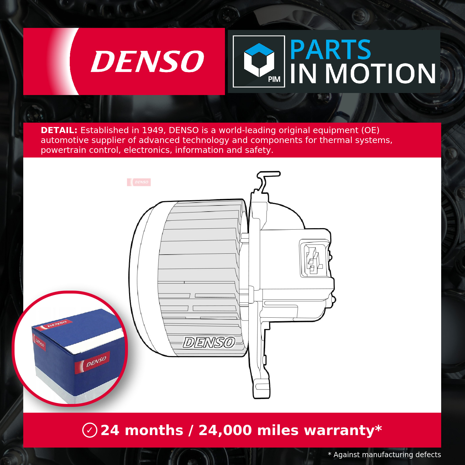 Fits DENSO DEA07019 Air blower DEA07019 Air blower fits: CITROEN BERLINGO, BERL - Image 20