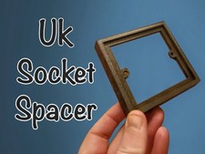  Smart Switch Spacer 19mm Depth Extender Frame For UK Shallow Back Box 1G Gang