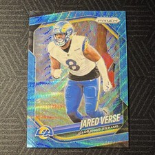 Panini 2025 Prizm Blue Wave Prizm Jared Verse /230 Rams #30 Football