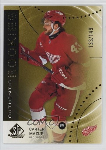2025 Upper Deck SP Game Used Authentic Rookies Gold 133/149 Carter Mazur #AR-CM