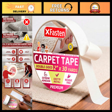 Double Sided Carpet Tape 2" x 30 Yards - Heavy Duty Anti-Slip Rug Grip, Residue