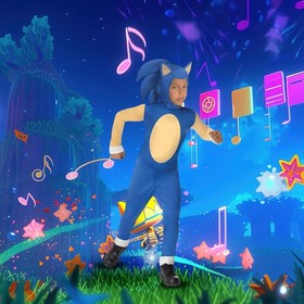 Sonic The Hedgehog Jumpsuit & Mask Costume Child Large 12-14