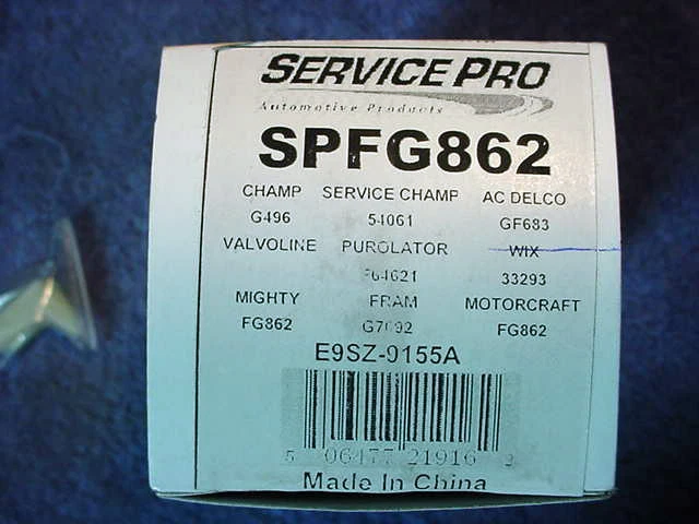 FILTRO DE COMBUSTIBLE Service Pro OEM SPFG862 FORD Escort Tracer Thunderbird Cougar 89-02 Foto 2 de 2