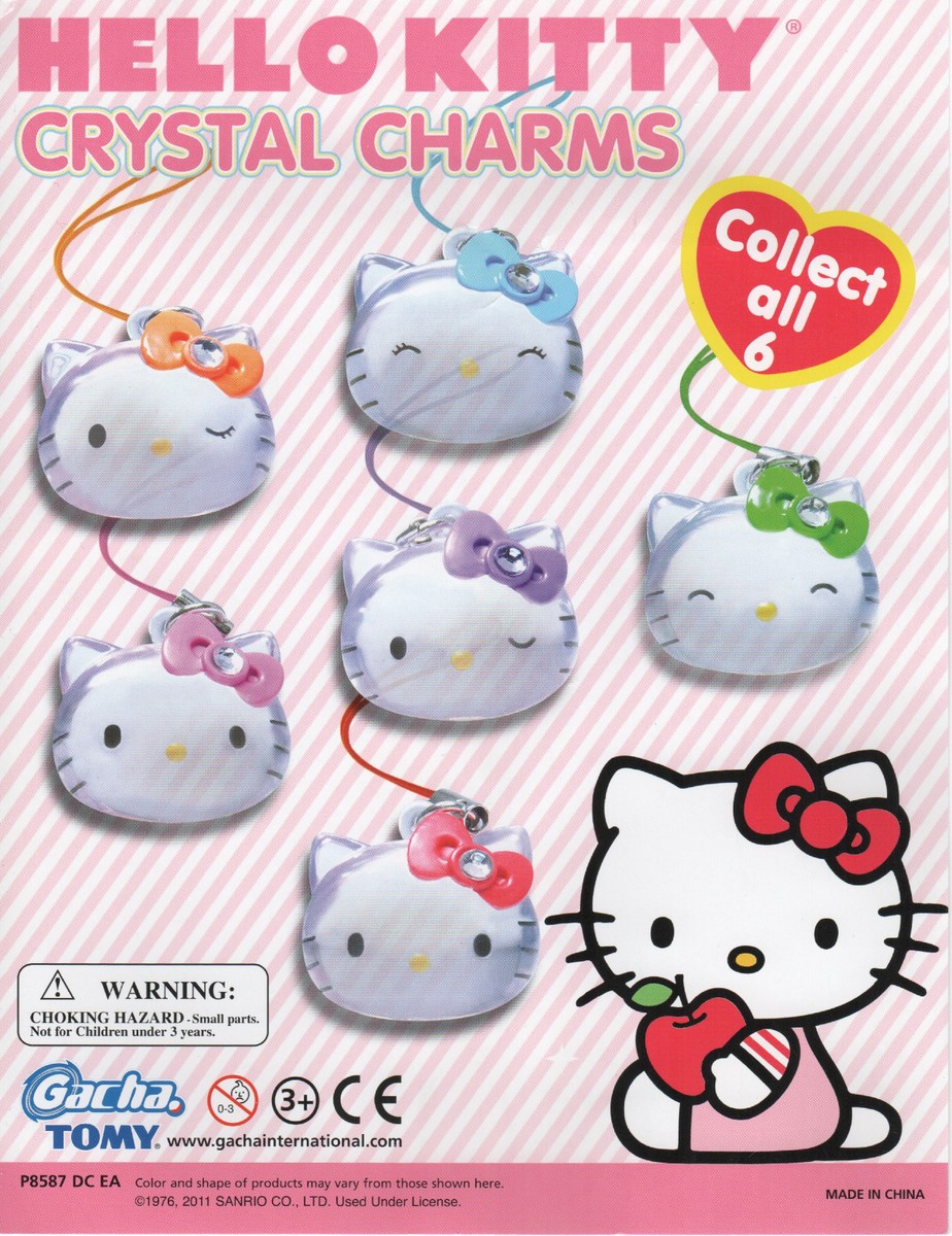Gacha Tomy Hello Kitty Crystal Charms Complete set of 6 | eBay