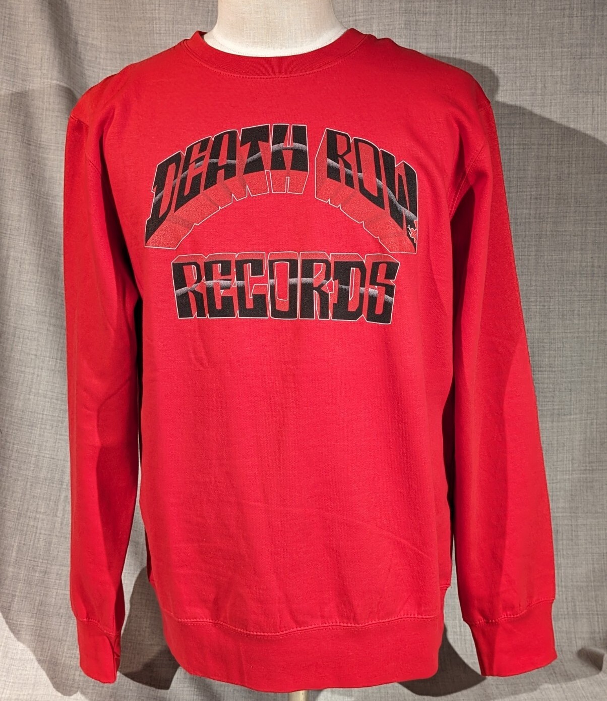 FILA Felpa collo rosso Crooks And Castles Death Row Records taglia XL