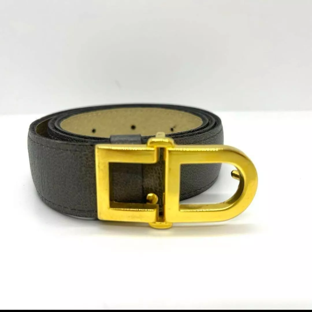 Ceinture cuir kaki logo Christian Dior taille 65 D056