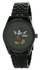 Disney Mickey Mouse Men's Day  date 'Moving Hands' Black Watch MK8190