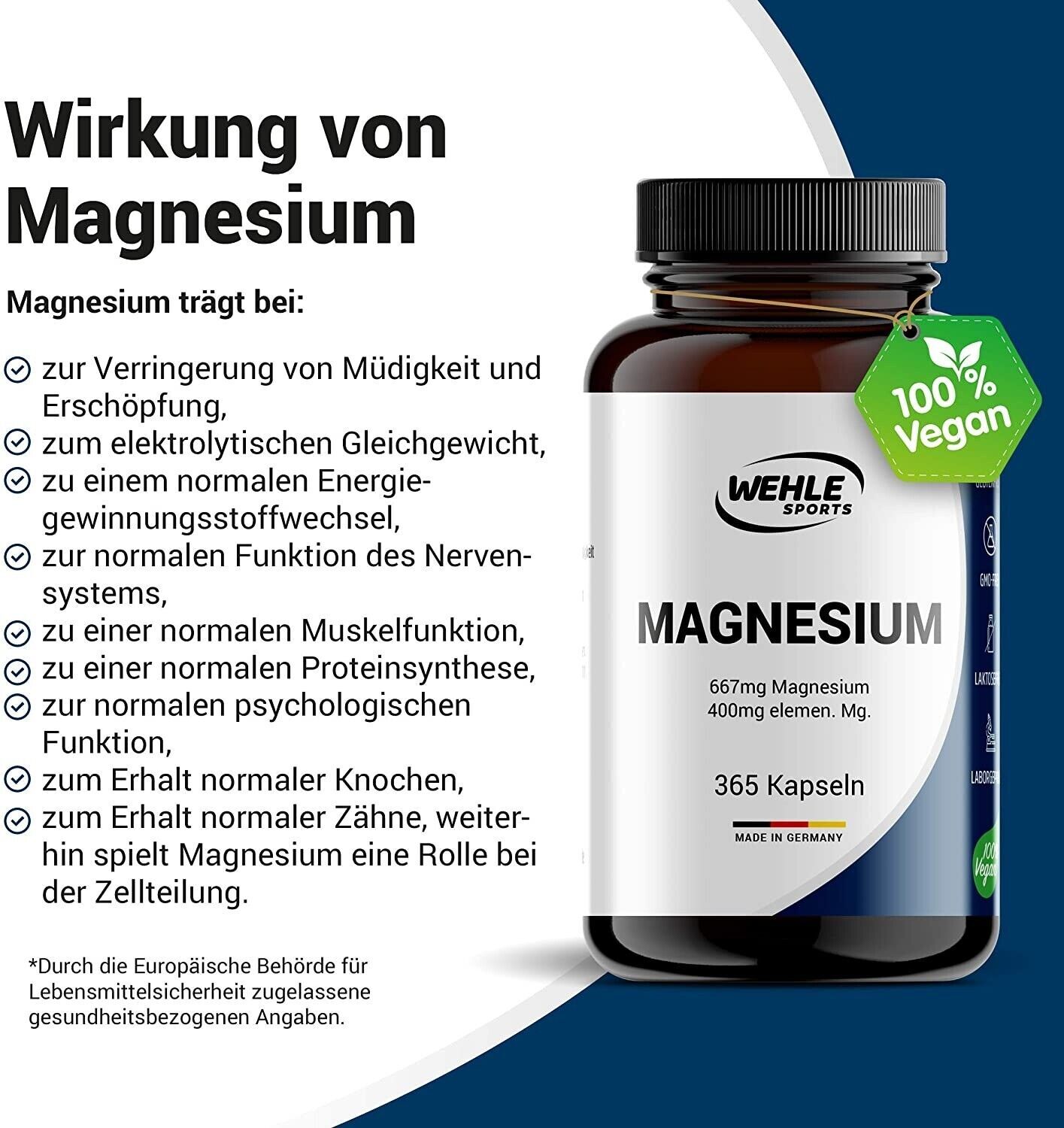 Advanced 365 Capsules HIGH DOSE With Magnesium 400Mg Pure Magnesium Per Capsule 12 Months Supply Only 1 Capsule 100 Vegan Vit4ever - Foto 6