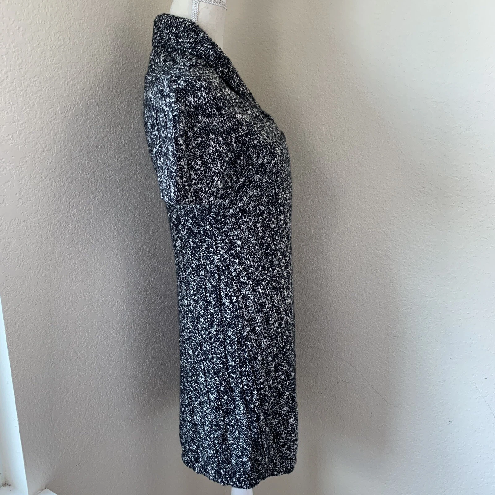 Abito maglione Alyx donna taglia media nero bianco marmorizzato grigio maglia corta pull on