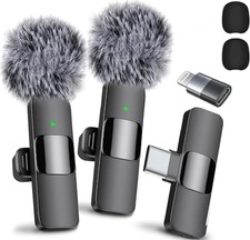 Wireless Microphone For Iphone, Ipad, Android, Lavalier Microphone For Video ...