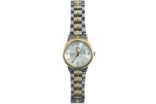 Meister Anker Damen Armbanduhr titan- & goldfarben Quarz Ziffernblatt weiß