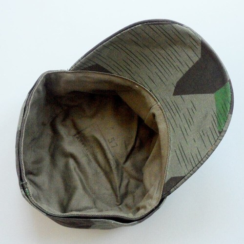 Segunda Guerra Mundial Ejército Alemán M43 Astilla Camuflaje Campo Gorra Sombrero Algodón Talla L (58-59CM) - Imagen 4 de 5