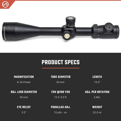 Athlon Argos BTR Gen 2 34x30mm Rifle Scope for sale online | eBay