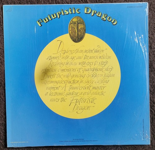 T. REX - FUTURISTIC DRAGON. 1976 GLAM ROCK 12" L.P. LYRICS INNER SLEEVE. - Picture 2 of 5