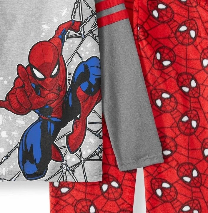 Conjunto de pijama Spiderman pantalones camisa salón niños 6 7 S M Marvel Disney Avengers nuevo con etiquetas Foto 2 de 3