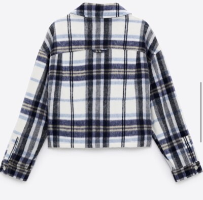 ラッキー Zara Cropped Plaid Jacket 8574/230/044 Size XS | eBay