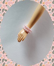 Petite PINK Pearl Snake Wrap Bracelet made for Barbie Doll Jewelry Vintage REPRO