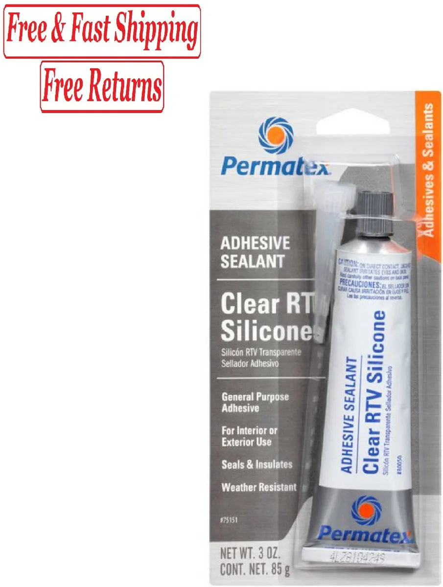 Permatex Clear RTV Silicone Adhesive Sealant - 75151