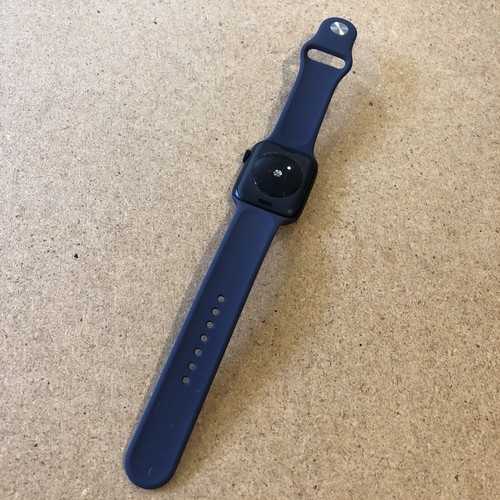 Apple Watch SE 2 2e génération 2 GPS 44mm batterie santé 100% bleu marine bracelet sport M/L - Photo 8 sur 12