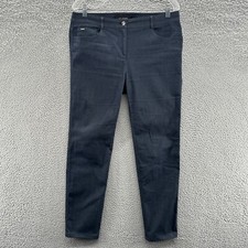 St John Pants Womens 8 Blue Tapered Leg Stretch Career Casual 5 Pocket Pants