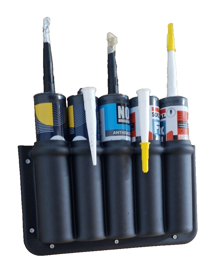 5 Tube Holder, Silicone Sealant Mastic Caulk Adhesive Tubes Van