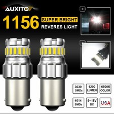 2x 1156 Ba15s P21w 7506 Led Backup Reverse Lamps White 6500k Light Bulbs Auxito