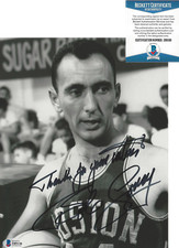 BOB COUSY BOSTON CELTICS SIGNED AUTHENTIC 8x10 PHOTO 1 NBA HOF BECKETT COA BAS