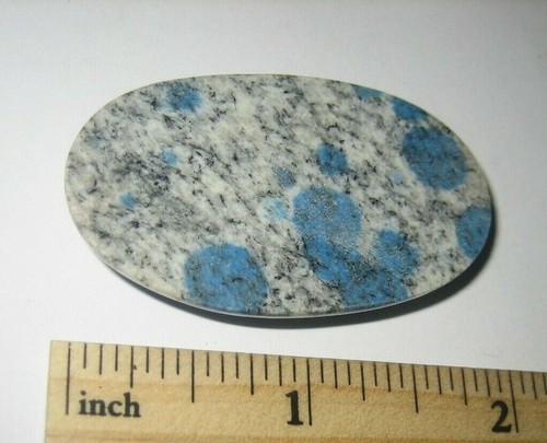 50x28x7mm POLISHED NATURAL K2 AZURITE & GRANITE STONE CABOCHON PAKISTAN ~ 18g *E - Picture 3 of 3