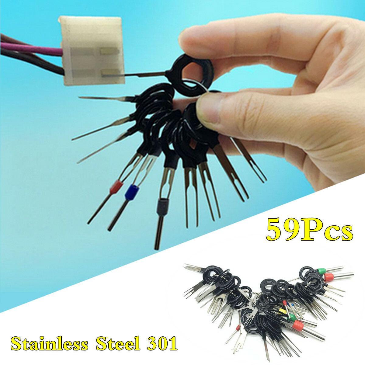 59x Car Electrical Wire Harness Plug Terminal Connector Extraction Pick Needle