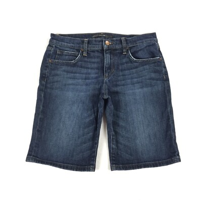 Joe s Jeans Meryl Jean Bermuda Shorts Size 27 Womens Dark Blue Wash Denim Modest