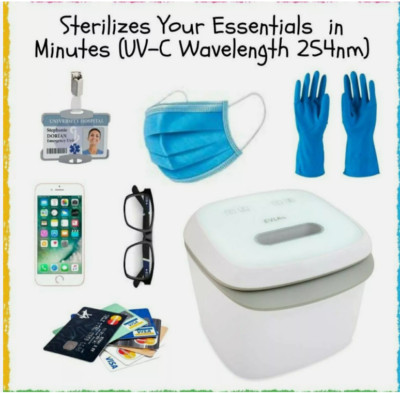UV-Licht Desinfektionsbox | Tragbarer UV-Sterilisator | Desinfiziert Handys, Schlüssel, Masken