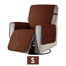 Dark Coffee S Universal Recliner Sofa Cover - Ideal for Home Use, Easy Clean