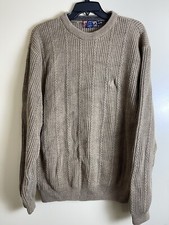 Vintage Ralph Lauren Chaps Hand Framed Sweater Mens XL Thick Texture Khaki