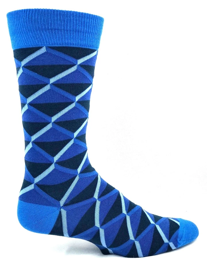 Оттенки синий геометрический мужской Crew платье носки - Изображение 3 из 3