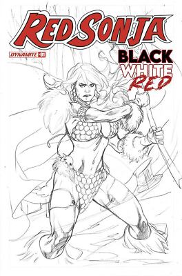 Red Sonja Black White Red #1 1:20 Incentive Emanuela Lupacchino Line Art Cover