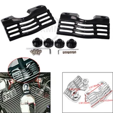 Finned Slotted Head Bolt Spark Plug Covers for Harley Touring Road King FLHT/R/X