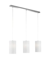 Fischer & Honsel Thor Decken Hänge Pendel Leuchte Lampe 3-flammig E27 Stoff weiß