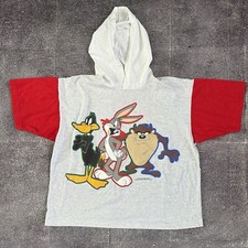 Men's Vintage 90's Looney Tunes Bugs Bunny Taz Daffy Duck T Shirt Hoodie Sz L