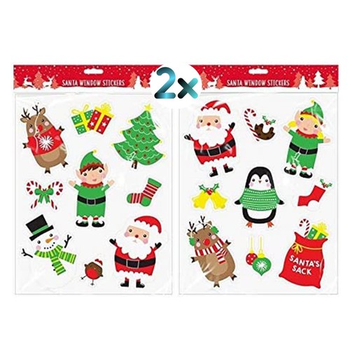 Christmas Stickers, Traditional Clings, Holographic Decals, Window