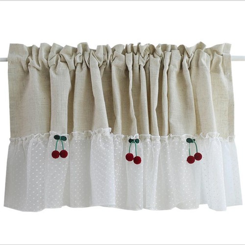 1pc Panel Short Curtain for Bathroom Kitchen Cabinet Door Cafe Window Drape Home - Picture 448 of 449