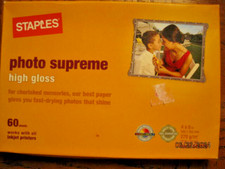 NEW supreme high gloss photo paper - 4x6" 72 10 mil - 60 sheets unopened box