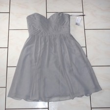 Jenny Yoo Dress S 8 Women's Dress Gray Smokey Strapless Short Formal Bridal