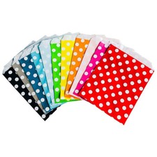 50 POLKADOTS Pattern Paper Lolly Candy Buffet Bags Birthday Wedding Party Favour