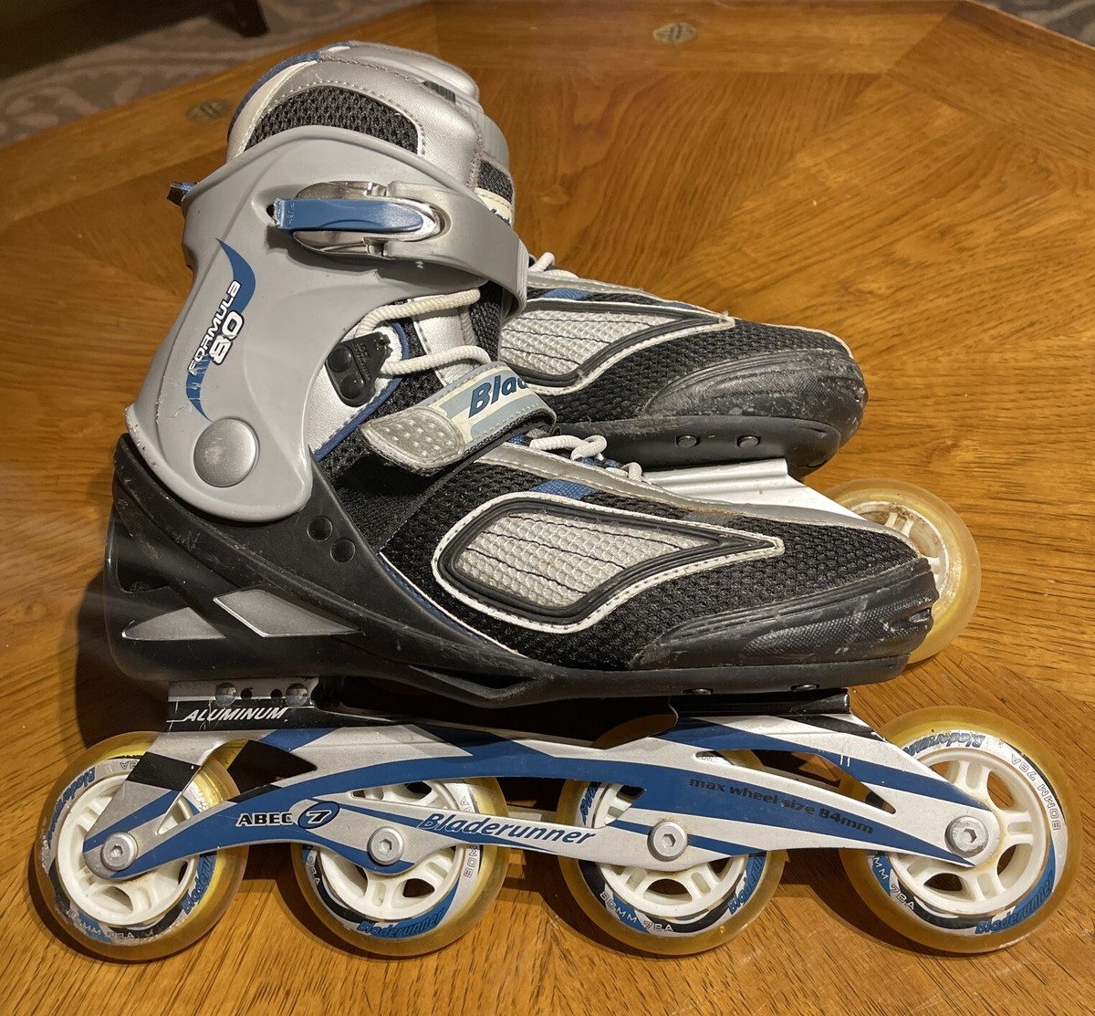 Rollerblades Bladerunner Vintage - Taille 8 Homme, Gris Et Noir - Occasion Avec Légère Usure - Marque Rollerblade