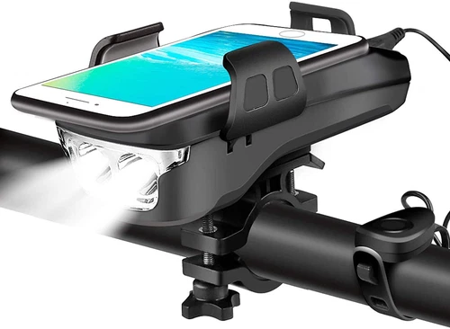 4 in 1 LED Wasserdicht Fahrradlampe Vorne & Fahrrad Licht mit Handyhalterung - Bild 8 von 17